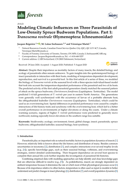 Modeling Climatic Influences on Three Parasitoids of Low-Density Spruce