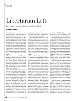 Libertarian Left Free-Market Anti-Capitalism, the Unknown Ideal