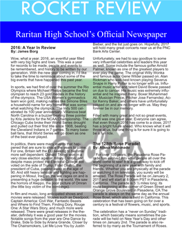 Raritan High School's Official Newspaper