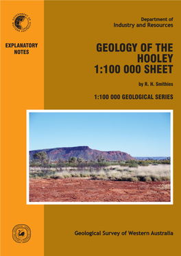 Geology of the Hooley 1:100 000 Sheet