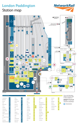 Paddington Station Map 2021