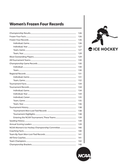 Women's Frozen Four Records