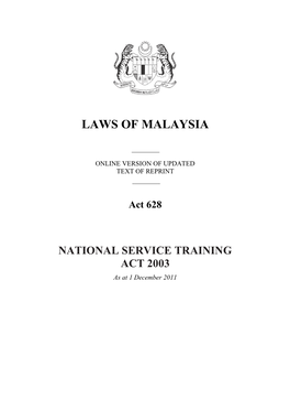 Laws of Malaysia