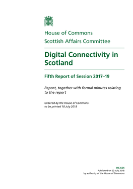 Digital Connectivity in Scotland