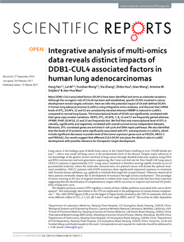 Integrative Analysis of Multi-Omics Data Reveals Distinct Impacts Of