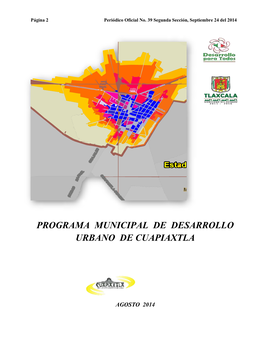 Programa Municipal De Desarrollo Urbano De Cuapiaxtla