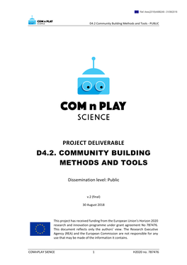 Community Building Methods and Tools - PUBLIC