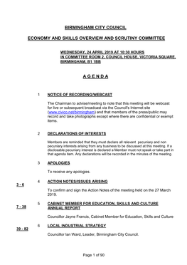 Birmingham City Council Economy and Skills