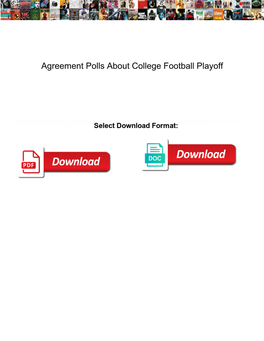 Agreement Polls About College Football Playoff