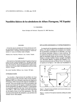 Nautílidos Liasicos De 10S Alrededores De Alfara (Tarragona, NE España)