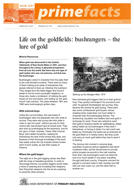 Bushrangers – the Lure of Gold