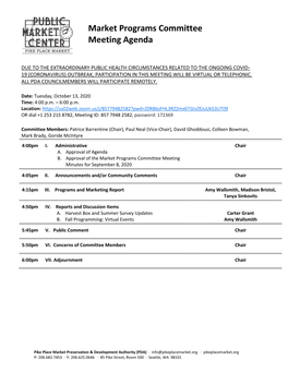 Market Programs Committee Meeting Agenda