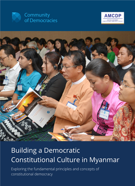 Building a Democratic Constitutional Culture in Myanmar