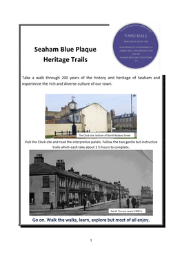 Seaham Blue Plaque Heritage Trails