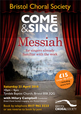 Messiah for Singers Already Familiar with the Work