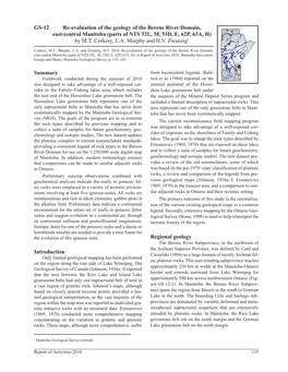 Re-Evaluation of the Geology of the Berens River Domain, East-Central Manitoba (Parts of NTS 52L, M, 53D, E, 62P, 63A, H) by M.T