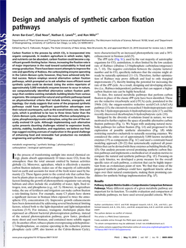 Design and Analysis of Synthetic Carbon Fixation Pathways