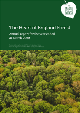 The Heart of England Forest Annual Report for the Year Ended 31 March 2020