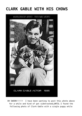 Clark Gable with His Chows