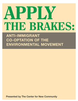 Anti-Immigrant Co-Optation of the Environmental Movement