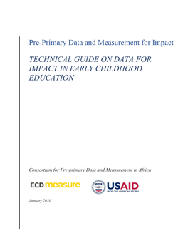 Technical Guide on Data for Impact in Early Childhood Education