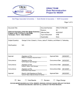 Historical Evaluation of the Film Badge Dosimetry Program at the Y-12 Plant in Oak Ridge