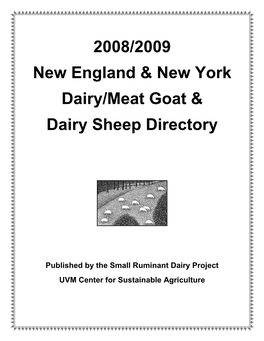 2008/2009 New England & New York Dairy/Meat Goat & Dairy Sheep