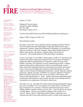 FIRE's VA Right to Counsel Letter FINAL