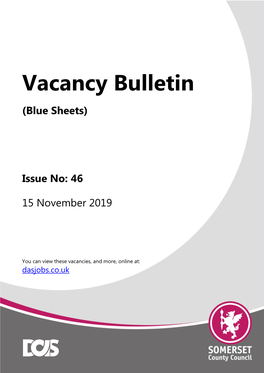 Vacancy Bulletin (Blue Sheets)