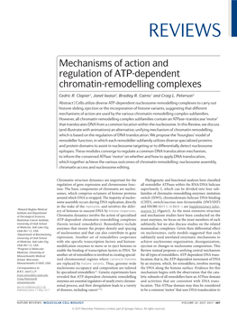 Mechanisms of Action and Regulation of ATP-Dependent Chromatin-Remodelling Complexes