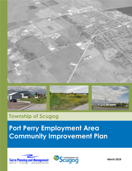 Township of Scugog Port Perry Employment Area Community Improvement Plan