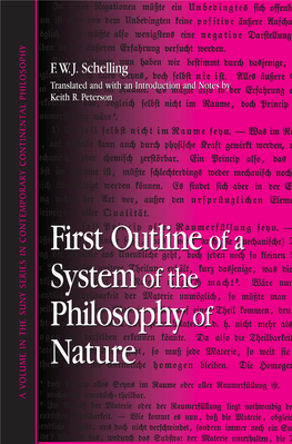 First Outlineof a Systemof the Philosophyof Nature