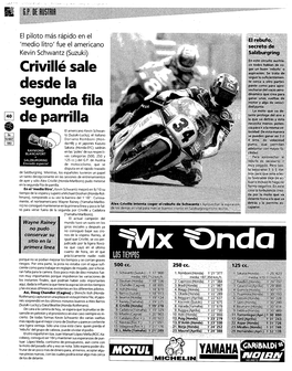 Crivillé Sale Desde La Segunda Fila H De Parrilla