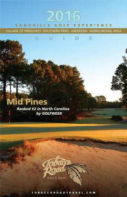 Mid Pines Ranked #2 in North Carolina by GOLFWEEK