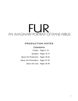 PRODUCTION NOTES Contents