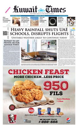 Heavy Rainfall Shuts UAE Schools, Disrupts Flights