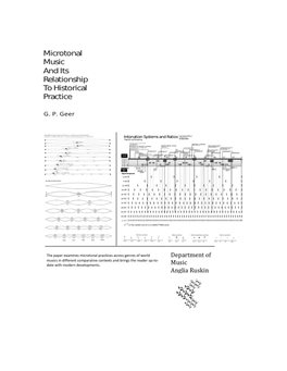 Contemporary Microtonal Music and Its Relationship to Past Practice