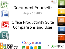 Document Yourself: Office Suite Comparisons and Uses