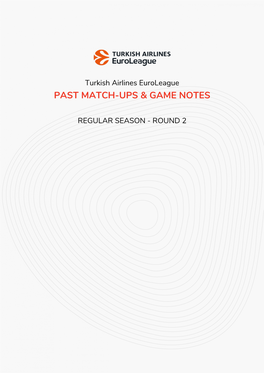 Past Match-Ups & Game Notes