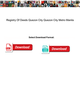 Registry of Deeds Quezon City Quezon City Metro Manila