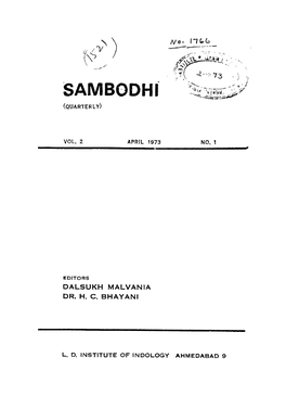 Sambodhi ^ (Quarterly)
