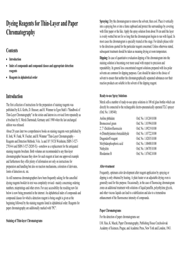 Dyeing Reagents for Thin-Layer and Paper Chromatography