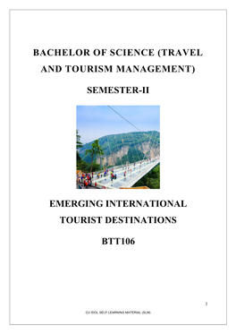Travel and Tourism Management)