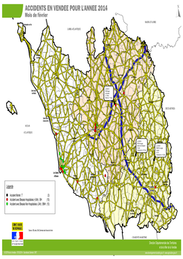 ACCIDENTS EN VENDEE POUR L'annee 2014 Mois De Février  D 7 6 3