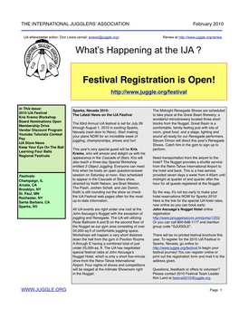 What's Happening at the IJA ? Festival Registration Is Open!