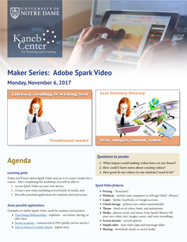 Agenda Maker Series: Adobe Spark Video