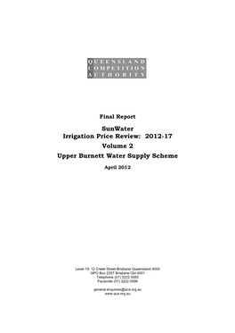 2012-17 Volume 2 Upper Burnett Water Supply Scheme