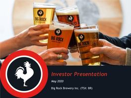 Investor Presentation May 2020