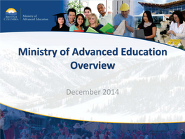 Ministry of Advanced Education Overview