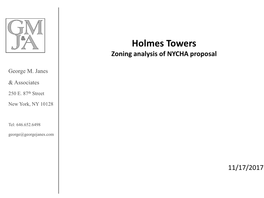 Zoning Analysis for NYCHA Infill for Holmes Towers